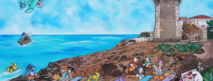 Giada Pasini a Calafuria Opera artistica Pop nella Galleria Melograno