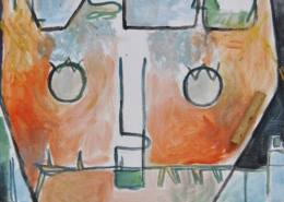 Maria Irene Vairo - Opera d’arte contemporanea su tela, collage e materiali misti, colori tenui e atmosfera onirica