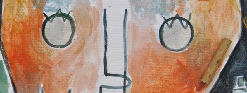 Maria Irene Vairo - Opera d’arte contemporanea su tela, collage e materiali misti, colori tenui e atmosfera onirica