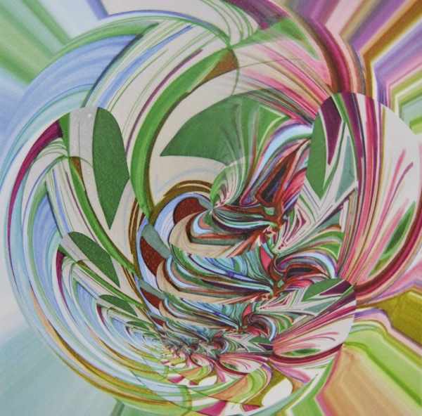 Mary Cappiello, Giochi d’acqua, cerchi concentrici astratti come onde in uno stagno