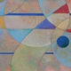 Mary Cappiello – I colori dello spazio profondo III, composizione astratta con sfere che evocano galassie lontane