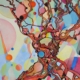 Mary Cappiello, Superstite di una esplosione, albero astratto con rami sinuosi e colori vibranti