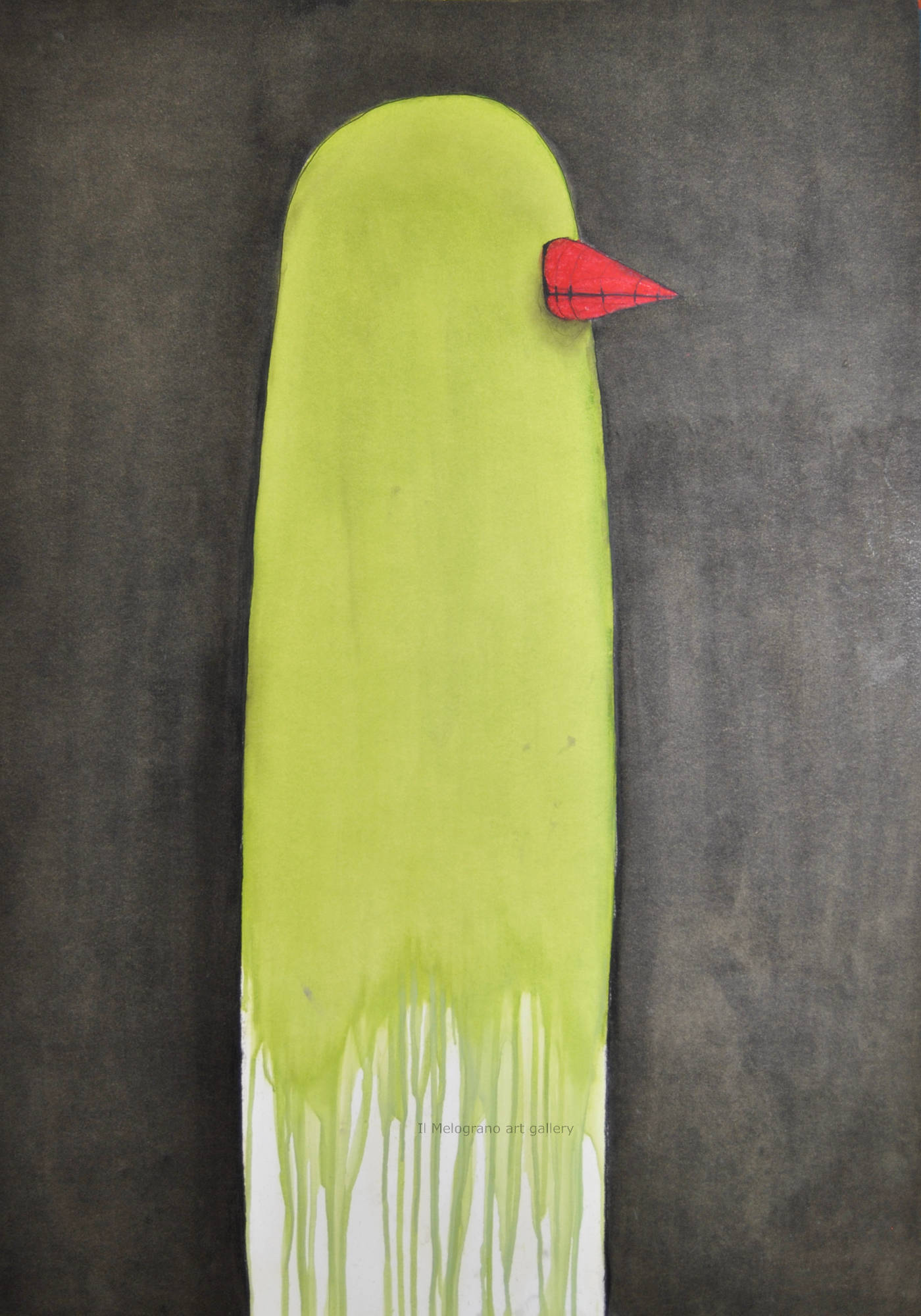 Ottavio Mangiarini, Diario ornitologico n 111, tecnica mista su carta