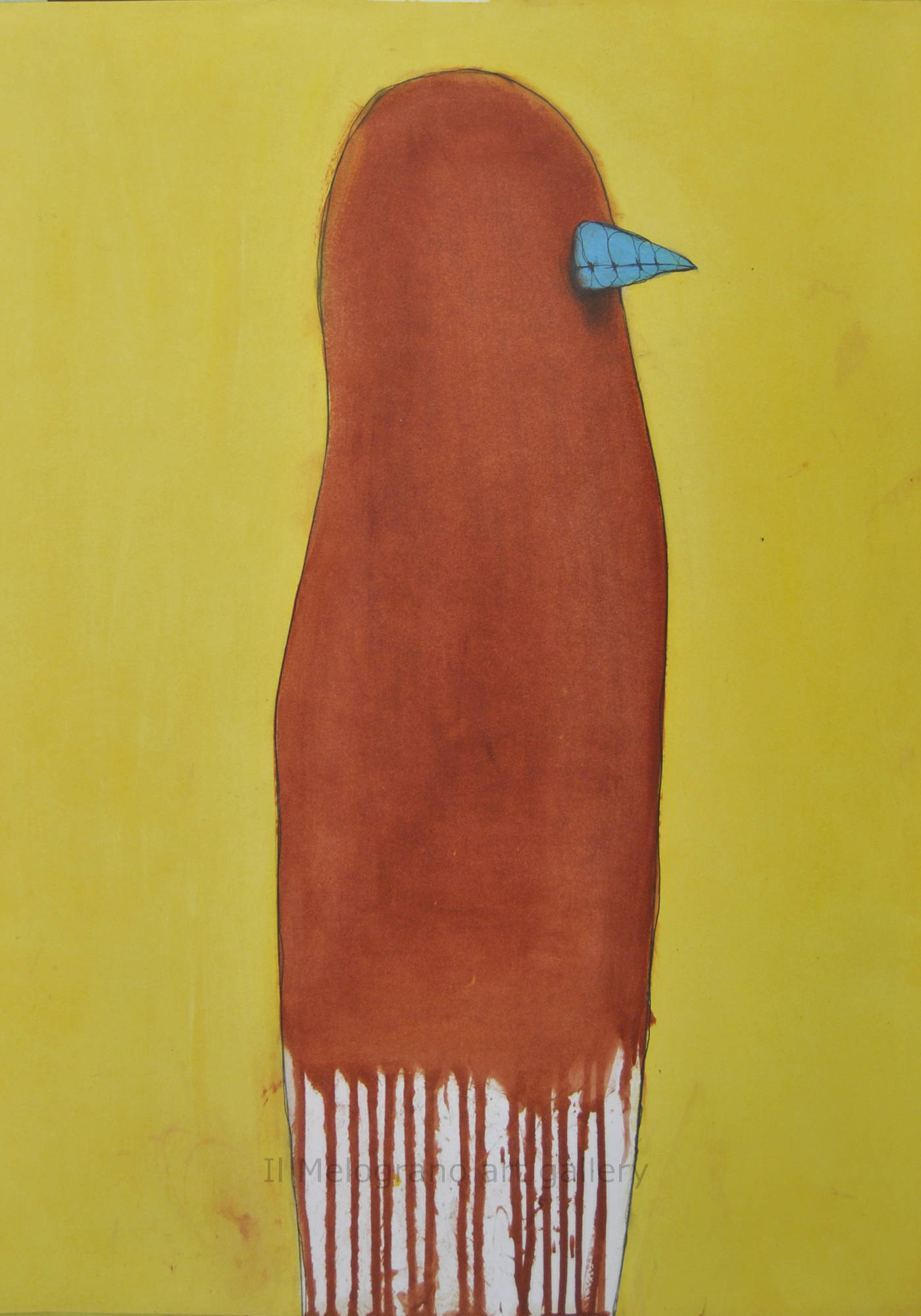 Ottavio Mangiarini, Diario ornitologico n.174, tecnica mista su carta