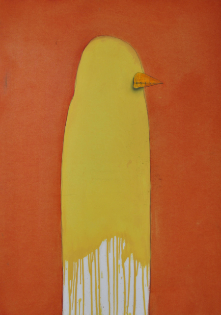 Ottavio Mangiarini, Diario ornitologico n. 208, tecnica mista su carta