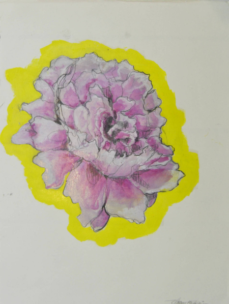 Ottavio Mangiarini, Fiore n.1, tecnica mista su carta