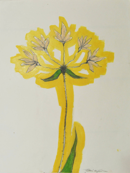 Ottavio Mangiarini, Fiore n.4, tecnica mista su carta