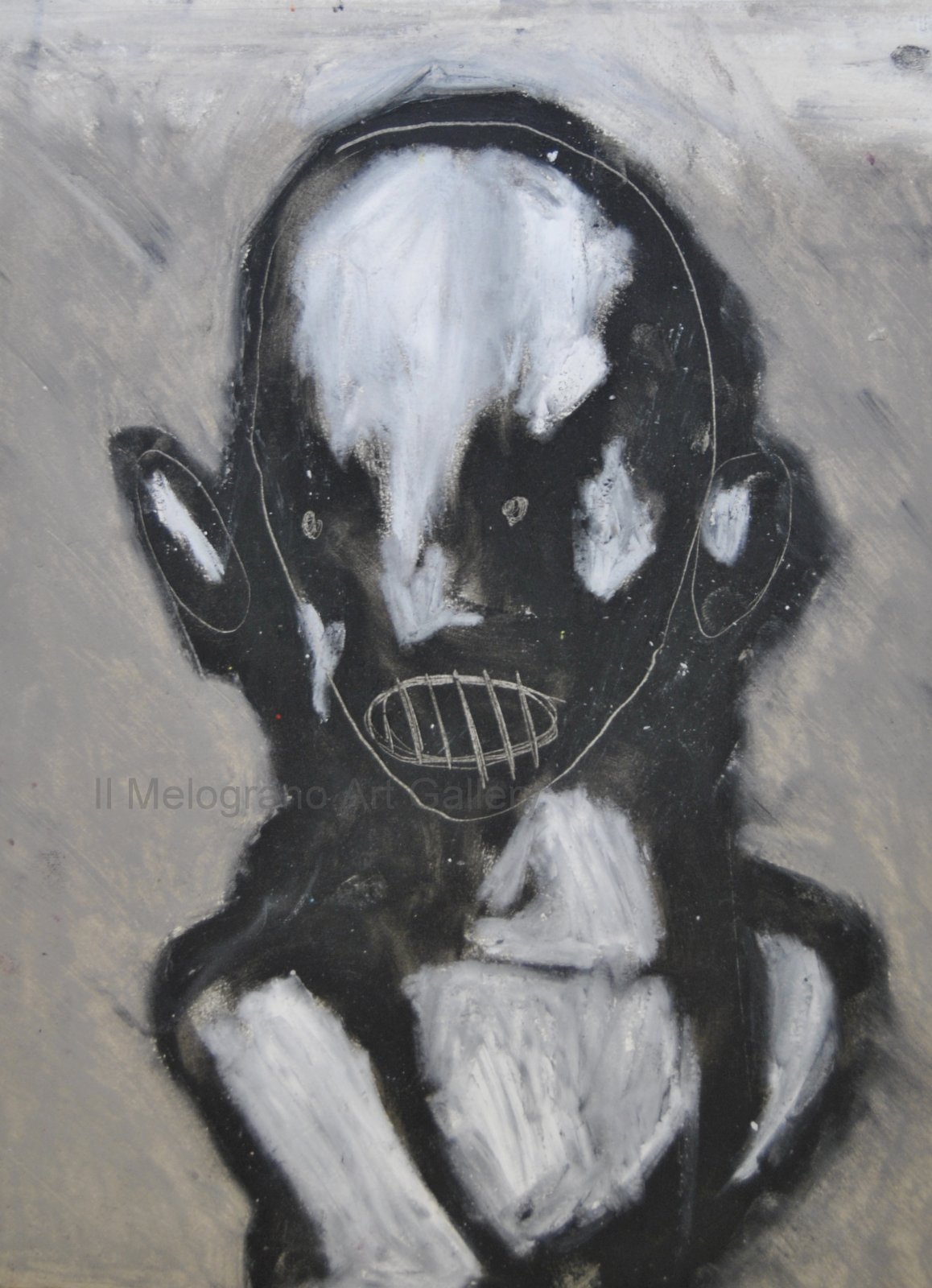 Ottavio Mangiarini, Busto n.11, tecnica mista su carta, 29x21 cm