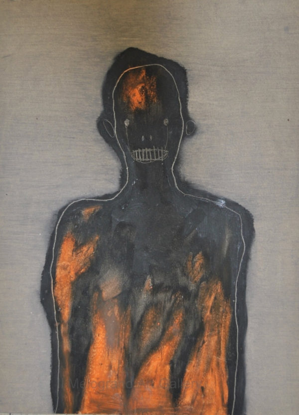 Ottavio Mangiarini, Busto n.13, tecnica mista su carta, 29x21 cm