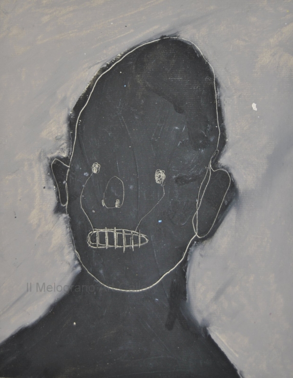 Ottavio Mangiarini, Busto n.4, tecnica mista su carta, 29x21 cm