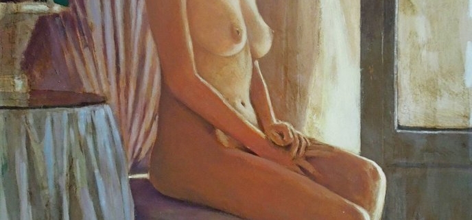 Riccardo Chirici Senza titolo Opera artistica di nudo nella Galleria Melograno