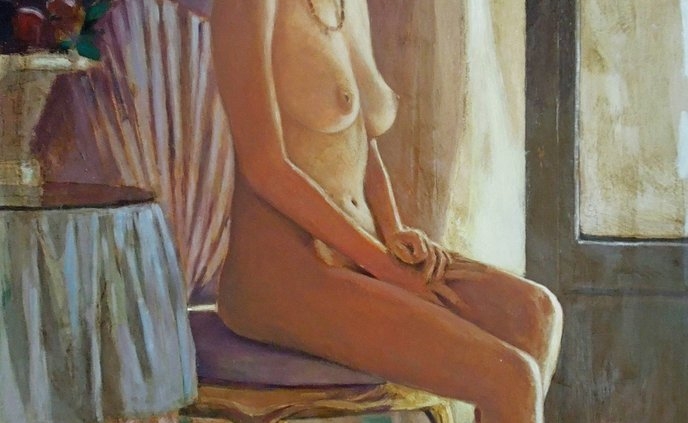 Riccardo Chirici Senza titolo Opera artistica di nudo nella Galleria Melograno