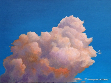 Nuvole in movimento nel cielo, dipinto di Alessandro Danzini