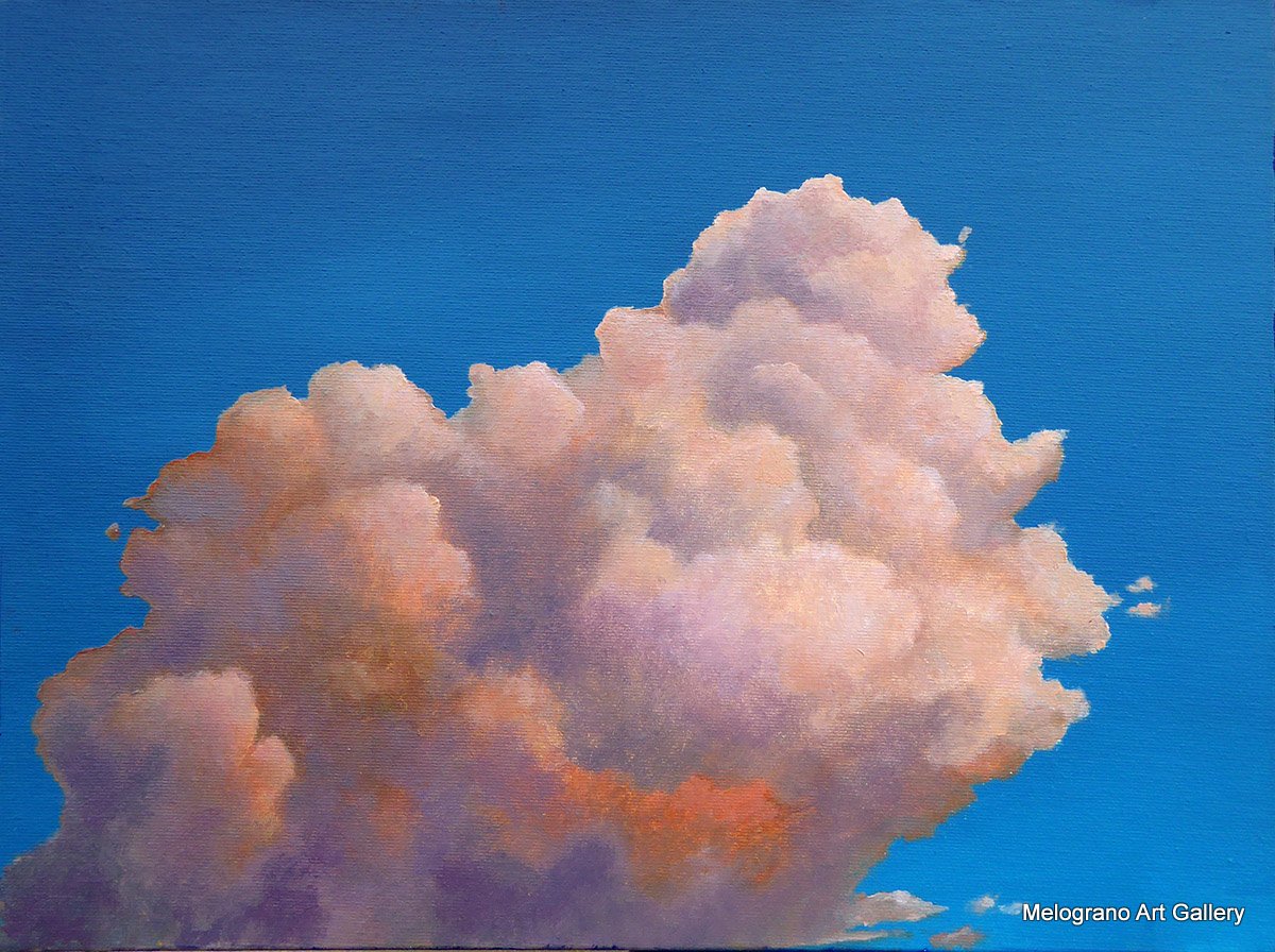 Nuvole in movimento nel cielo, dipinto di Alessandro Danzini