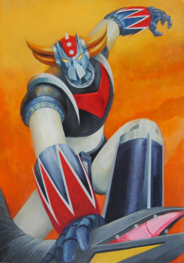 Quadro di Davide Robert ross omaggio al grande Mazinga e ai manga giapponesi