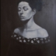 Quadro di Davide Robert Ross, dipinto a olio e tecnica mista con figura femminile contemporanea