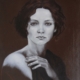 Quadro di Davide Robert Ross, dipinto a olio e tecnica mista su tela con figura femminile contemporanea