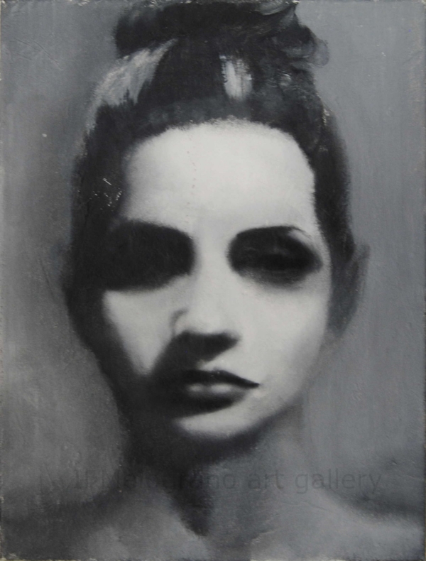 Quadro di Davide Robert Ross, dipinto a olio e tecnica mista su tela con figura femminile contemporanea