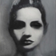 Quadro di Davide Robert Ross, dipinto a olio e tecnica mista su tela con figura femminile contemporanea
