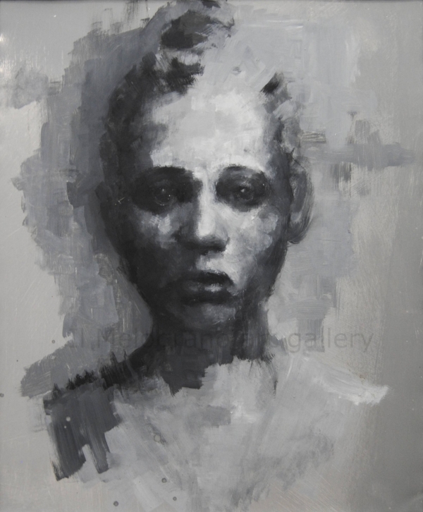 Quadro di Davide Robert Ross, dipinto a olio e tecnica mista su tela con figura femminile contemporanea