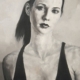 Quadro di Davide Robert Ross, dipinto a olio e tecnica mista su tela con figura femminile contemporanea