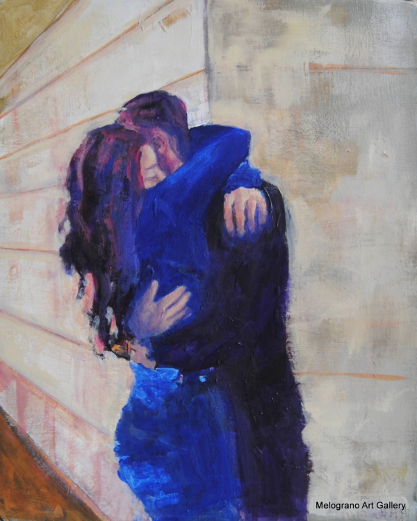 un abraccio sensuale nel quadro di Donatella Lami