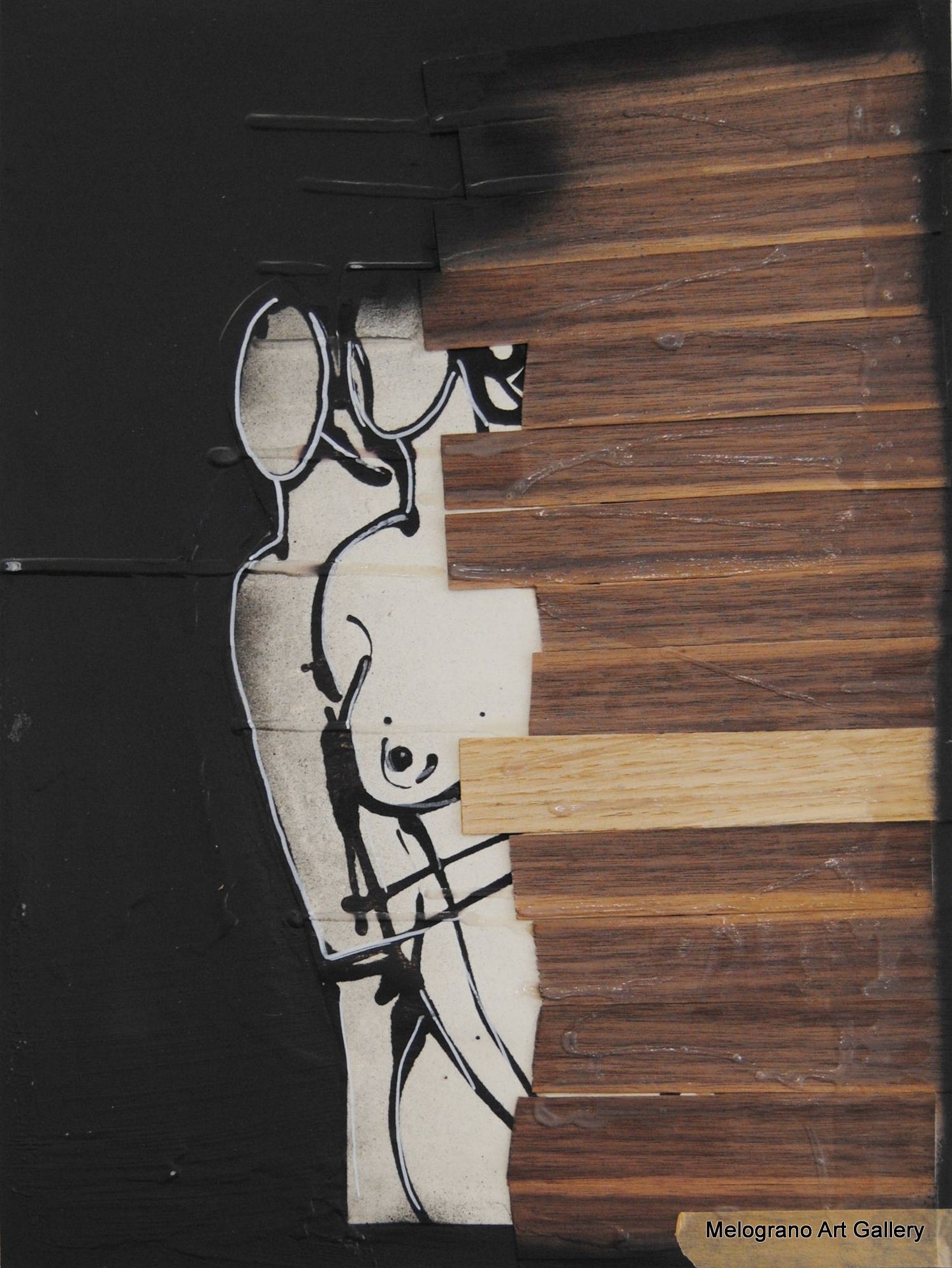 Opera di futurboba Serie "Nel cuore del legno". Ci siamo amato a strati di amore balordo