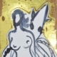Tavola di Futurboba della serie La Donna di Atlantide, tecnica mista, acrilici, collage e foglia oro su legno