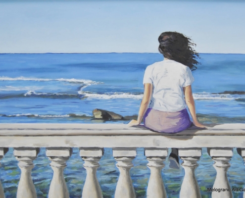 Opera di Giovanni Graziani, pittura realistica con figure e oggetti quotidiani, introspezione e momenti sospesi, Livorno.