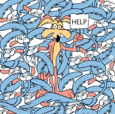 Willy e Beep, serie Supereroi di Luigi Massa, colori rivisitati, pattern serrato su cartoncino