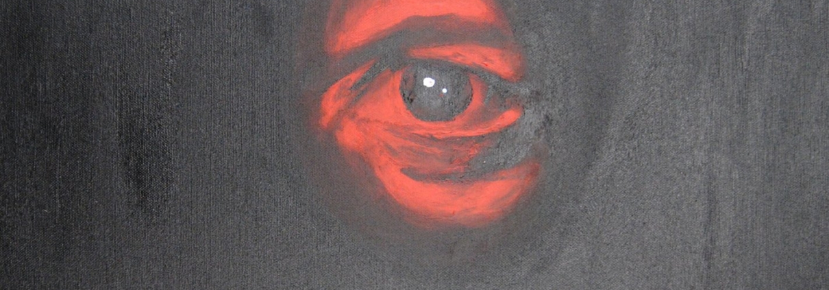 Matteo Torri Red quadro del pittore livornese Matteo Torri in cui l’oscurità diventa protagonista indiscussa, un fondo nero che avvolge tutto e crea un senso di vuoto, di assenza.
