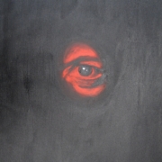 Matteo Torri Red quadro del pittore livornese Matteo Torri in cui l’oscurità diventa protagonista indiscussa, un fondo nero che avvolge tutto e crea un senso di vuoto, di assenza.