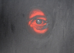 quadro del pittore livornese Matteo Torri in cui l’oscurità diventa protagonista indiscussa, un fondo nero che avvolge tutto e crea un senso di vuoto, di assenza.