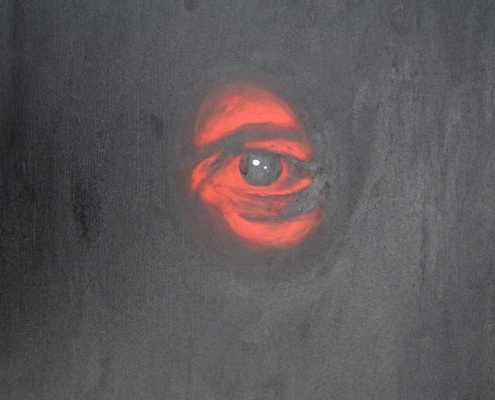 quadro del pittore livornese Matteo Torri in cui l’oscurità diventa protagonista indiscussa, un fondo nero che avvolge tutto e crea un senso di vuoto, di assenza.