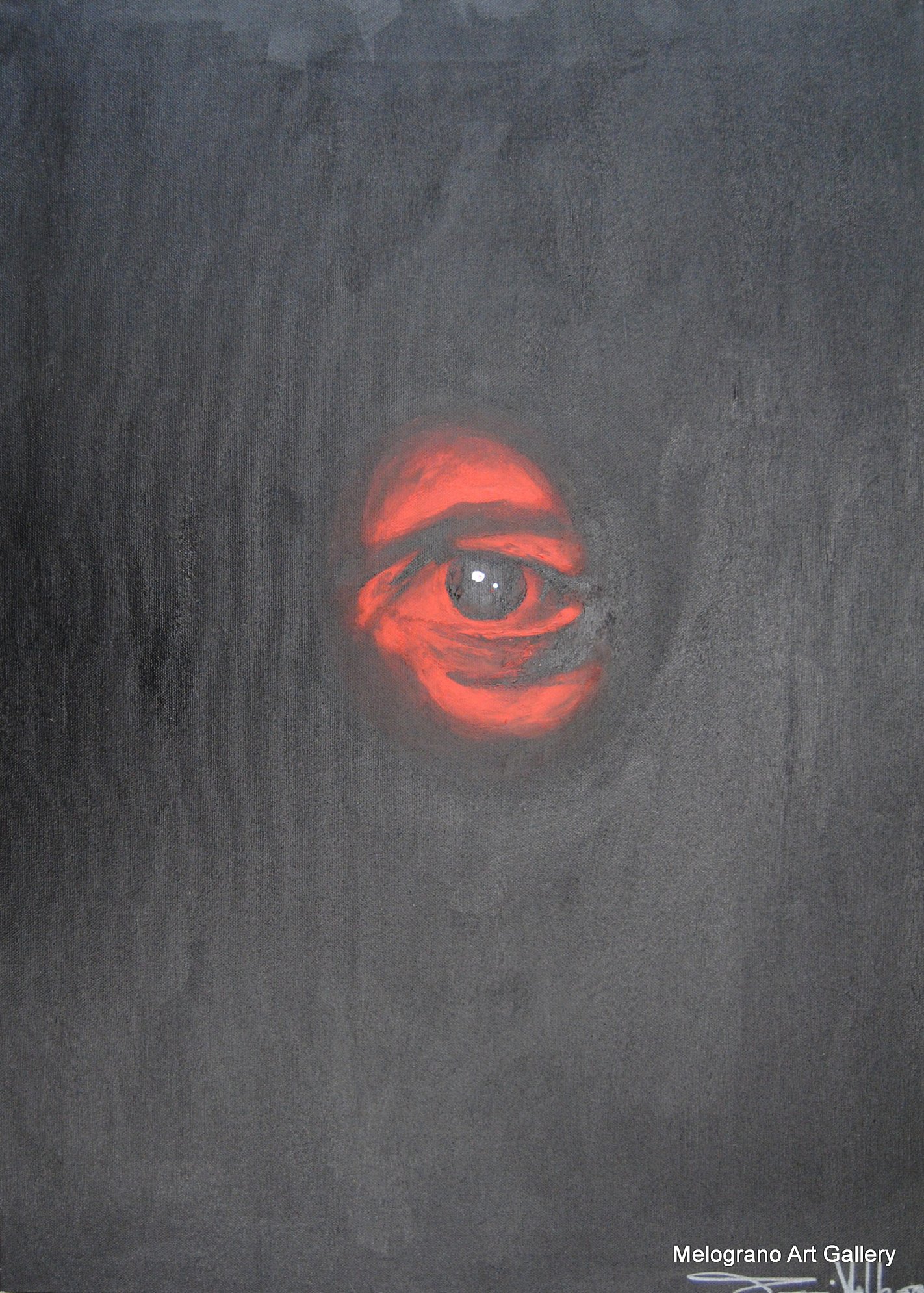 quadro del pittore livornese Matteo Torri in cui l’oscurità diventa protagonista indiscussa, un fondo nero che avvolge tutto e crea un senso di vuoto, di assenza.