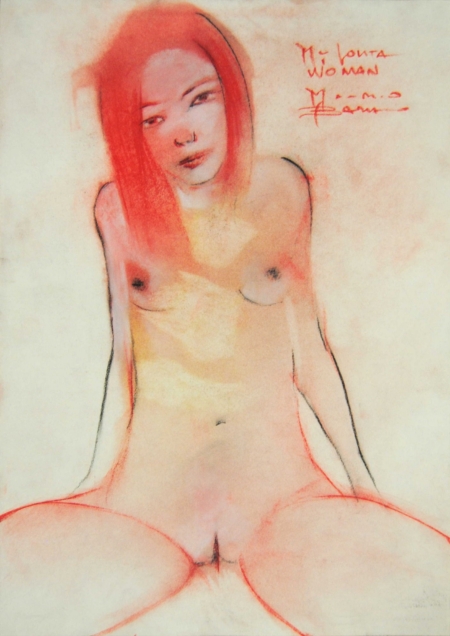 Le donne di Maurizio Barraco a carboncino e pastelli su carta. Sono nude, malinconiche, tragiche, simbolo di fragilità e consapevolezza.