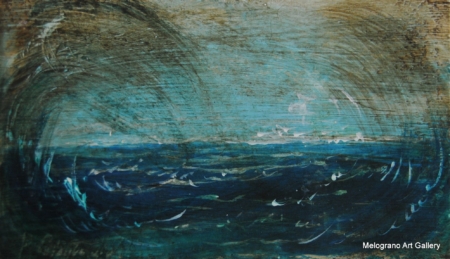 mini marina dipinta a mano, arte del mare italiano