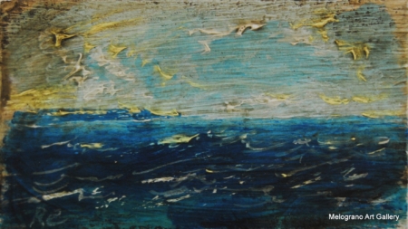 mini marina dipinta a mano, arte del mare italiano