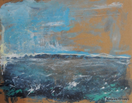 pittura del mare di Raimondo Colantonio, cornice semplice ed elegante