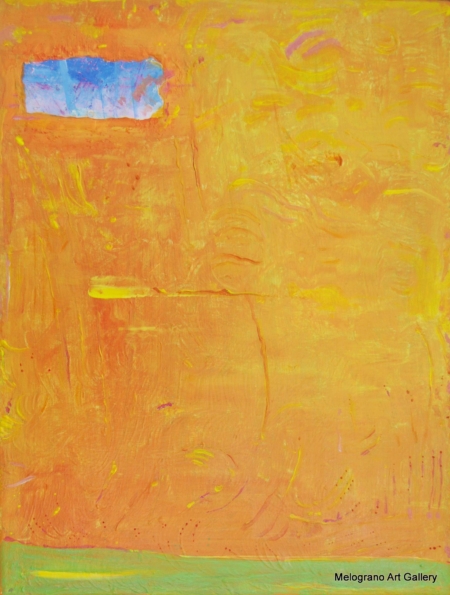 Quadro di Riccardo Lizio Astratto che celebra la gioia del colore, il colore arancio