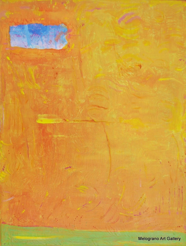 Quadro di Riccardo Lizio Astratto che celebra la gioia del colore, il colore arancio