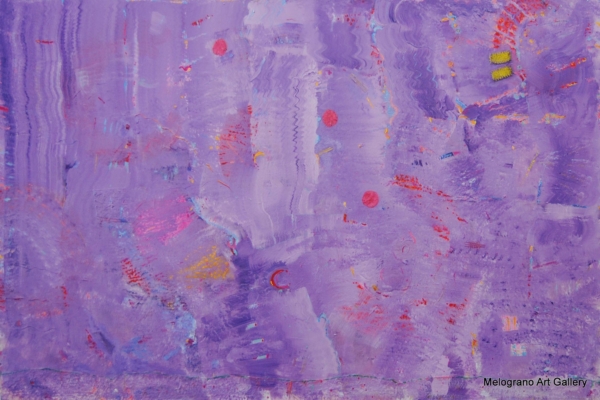 Quadro di Riccardo Lizio Astratto che celebra la gioia del colore, il colore viola