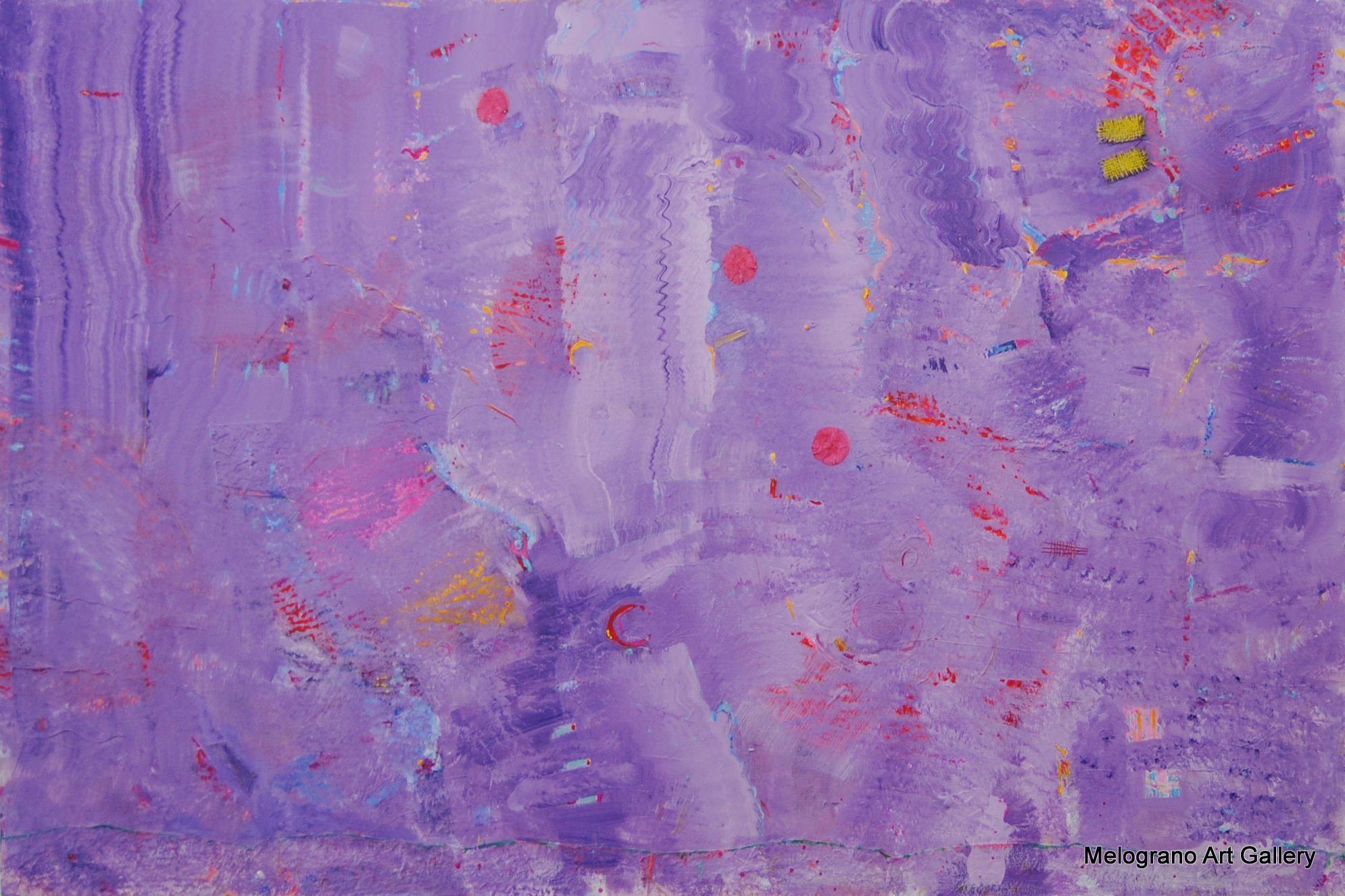 Quadro di Riccardo Lizio Astratto che celebra la gioia del colore, il colore viola