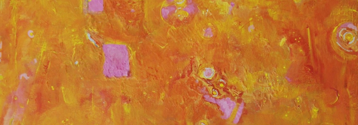 Quadro di Riccardo Lizio Astratto che celebra la gioia del colore, il colore arancio