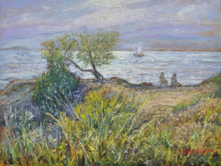 Tamerice di Livorno al crepuscolo con atmosfera soffusa e malinconica