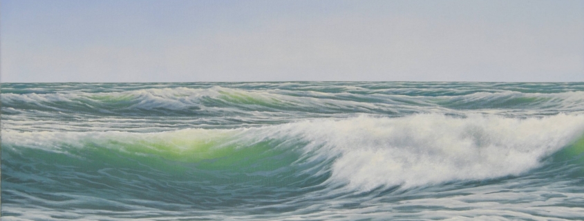 Stefano Urzi il mare (1) Opera di Stefano Urzi raffigurante il mare con onde, luce e spuma bianca, a Livorno