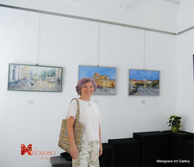 La pittrice Livornese Valeria Luschi alla Galleria Melograno