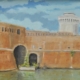 Fortezza Vecchia di Livorno in atmosfera luminosa, opera di Cesare Braccini