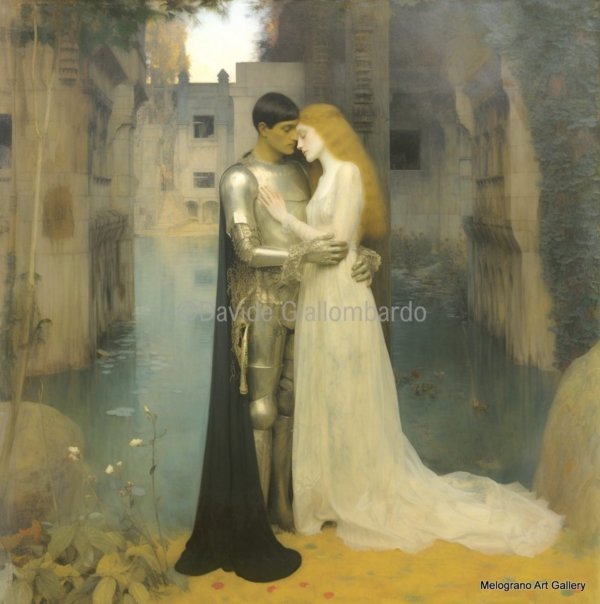 Opera dalla serie Ancient Memories di Davide Giallombardo, scena medievale evocativa