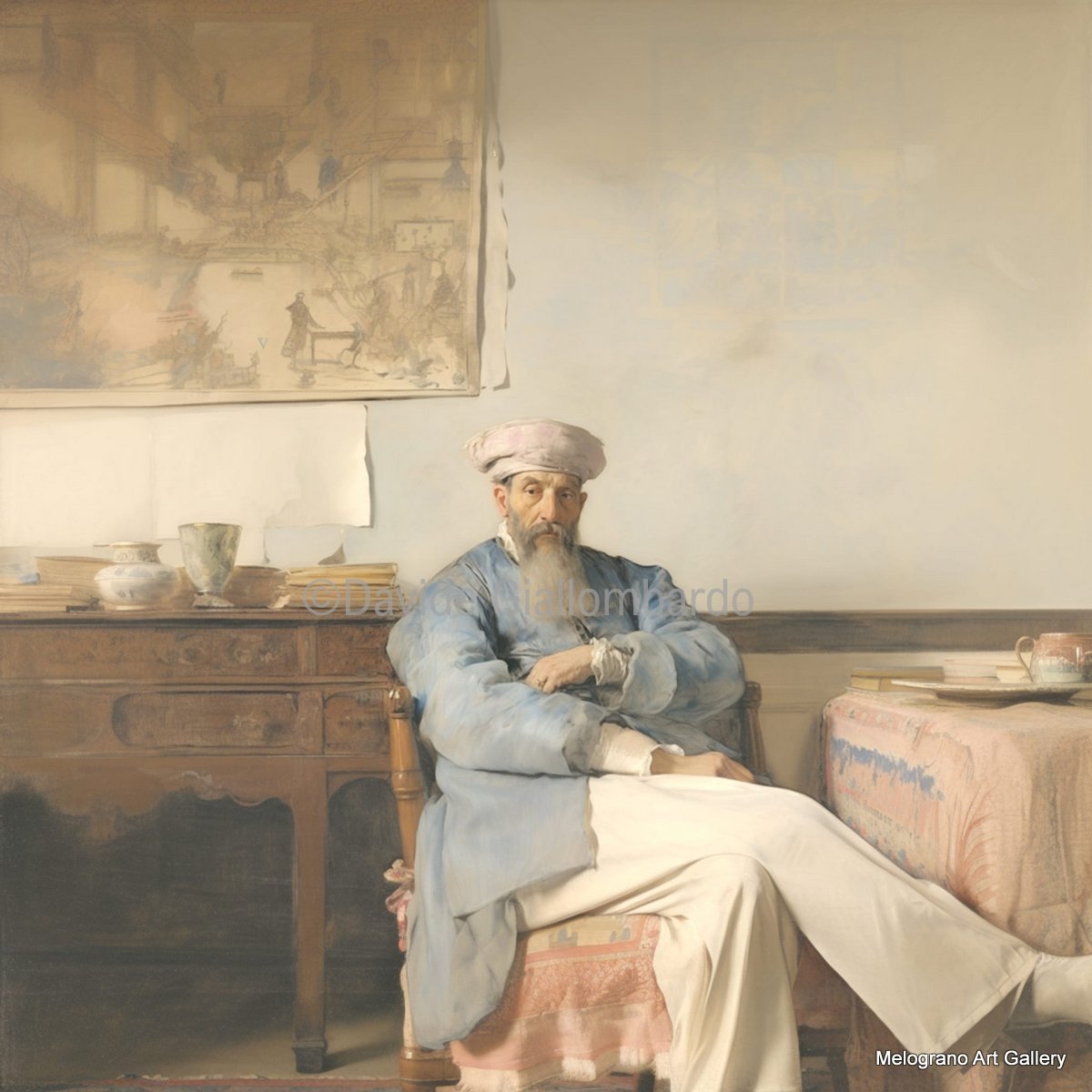 Opera dalla serie Ancient Memories di Davide Giallombardo, scena medievale evocativa